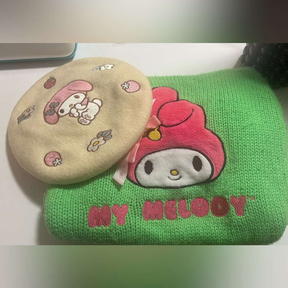 My Melody Sanrio Sweater + Matching Beret Bundle Forever 21 Kawaii